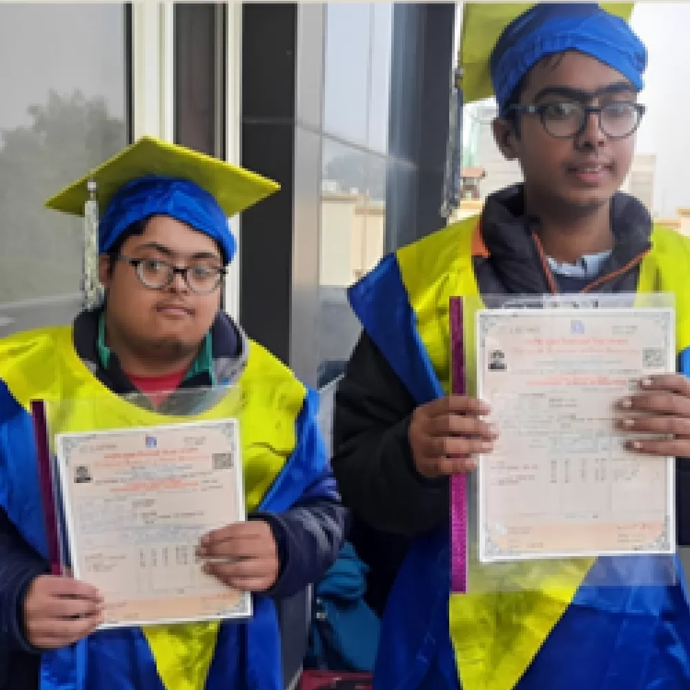 Anant & Arnav Received their Secondary NIOS Certificates